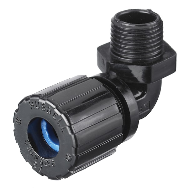 Kellems Wire Management, Cord Connectors, 90 Degree Male .38-.50", 1/2", Nylon